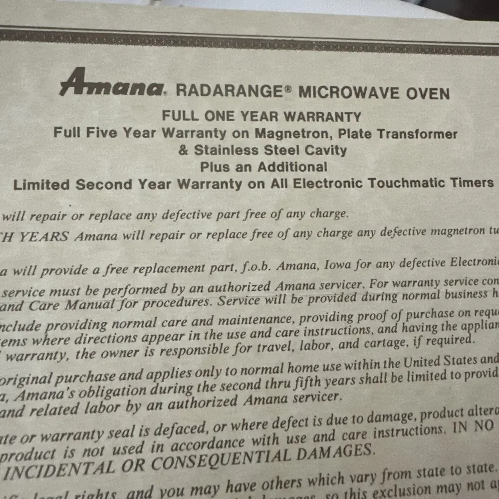 Introduction to Cooking with the‎ Amana Radarange Microwave Oven Cookbook 1980